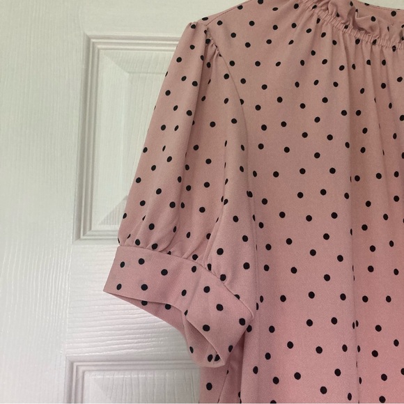 NWT Adrianna Papell Polka Dot Blouse - Picture 4 of 9